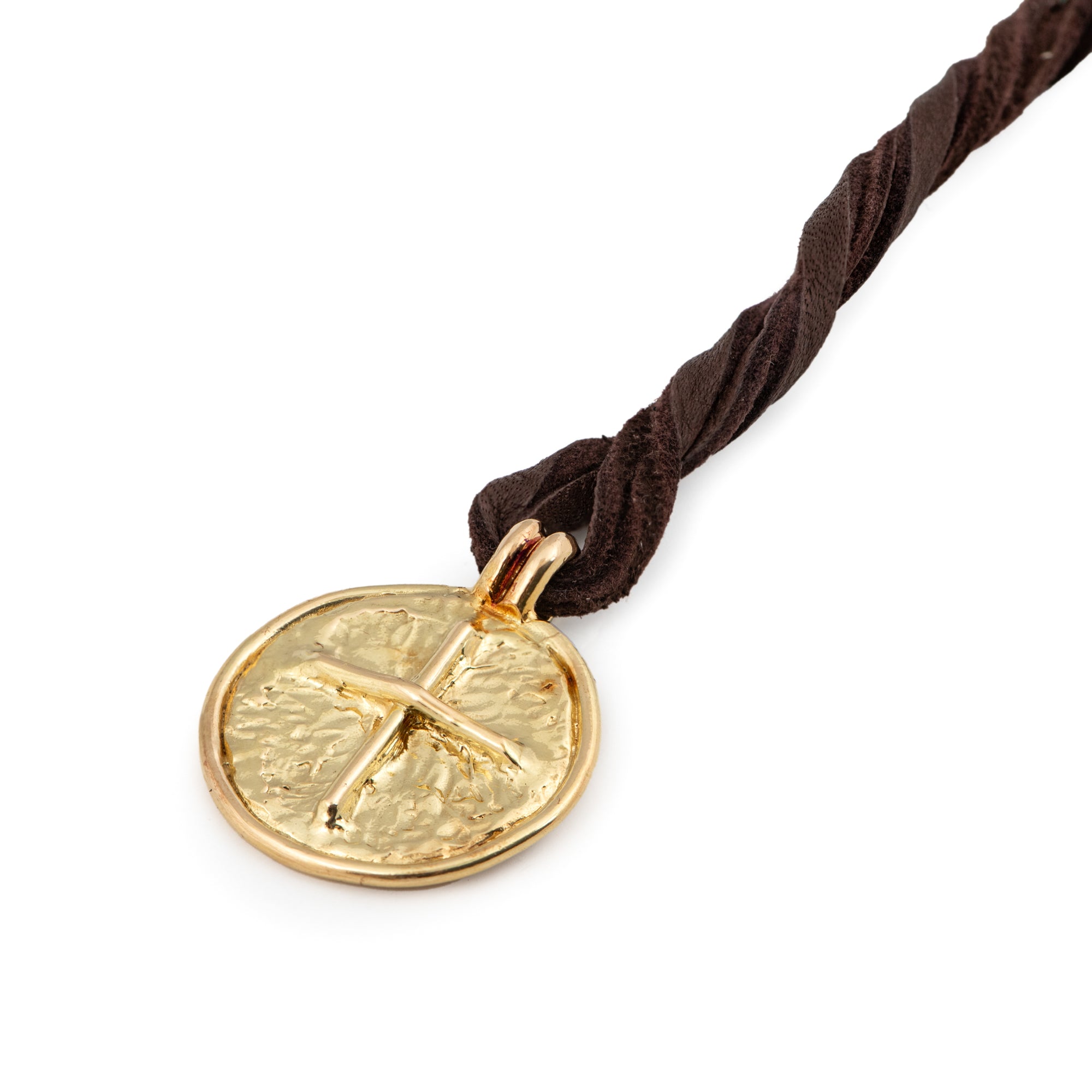 18 Kt Gold Designer Cross Medallion. Cristina Tamames Jewelry Designer