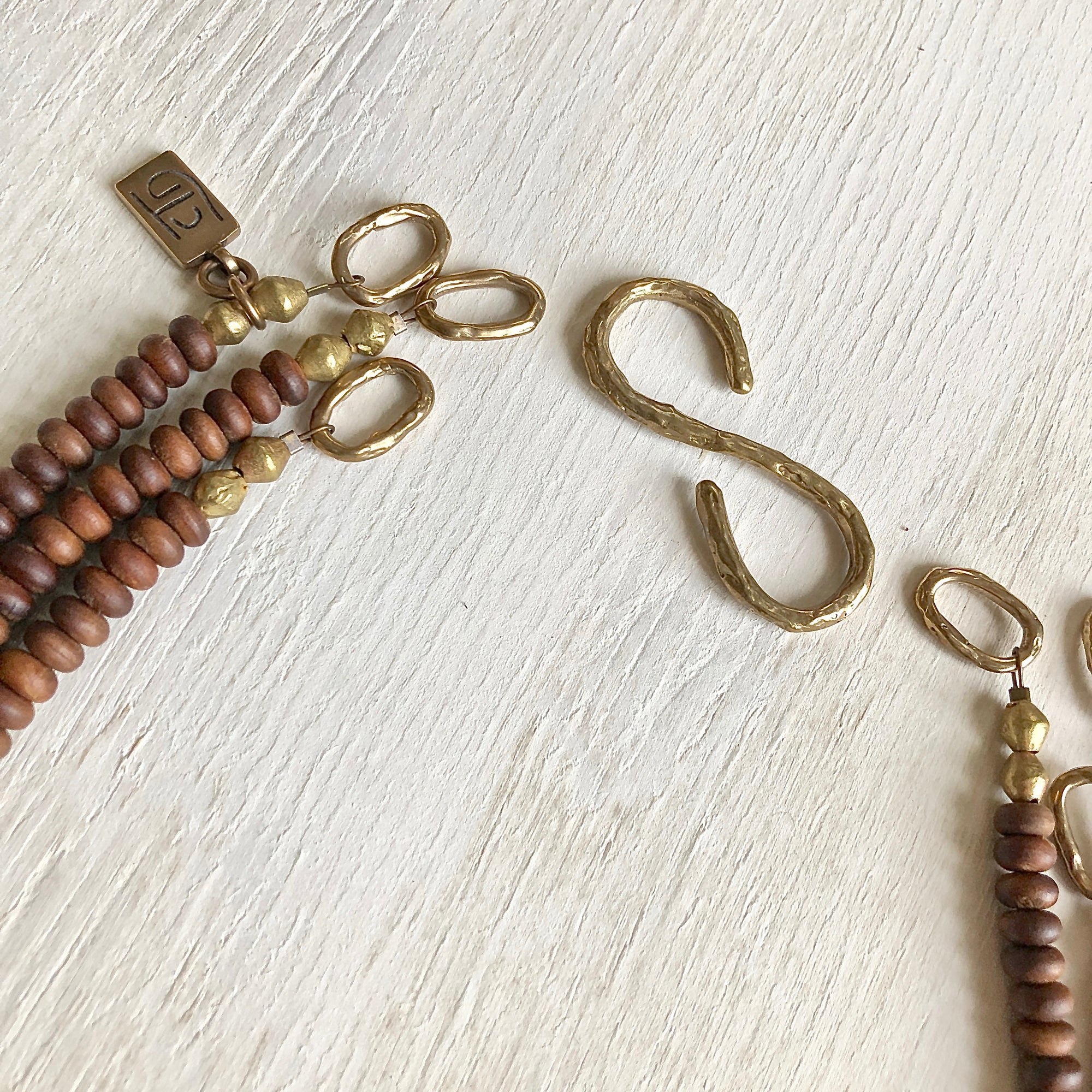 African recycled bottle beads peace necklace. Cristina Tamames Jewelry Designer