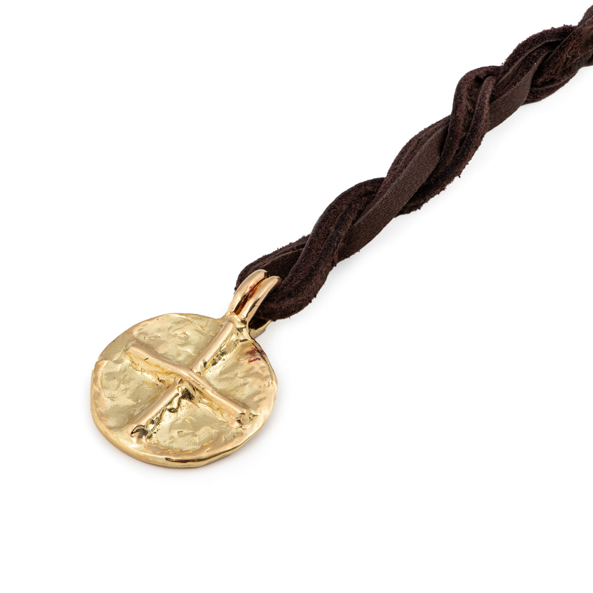 18 Kt Gold Designer Cross Medallion Pendant. Cristina Tamames Jewelry Designer.
